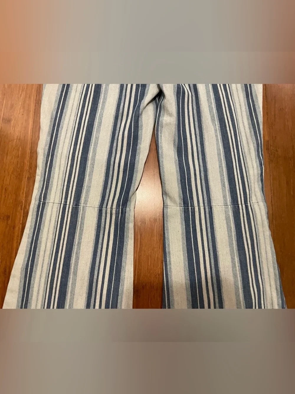Free People Jeans 25 Flare Striped Beach Hippie